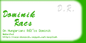 dominik racs business card